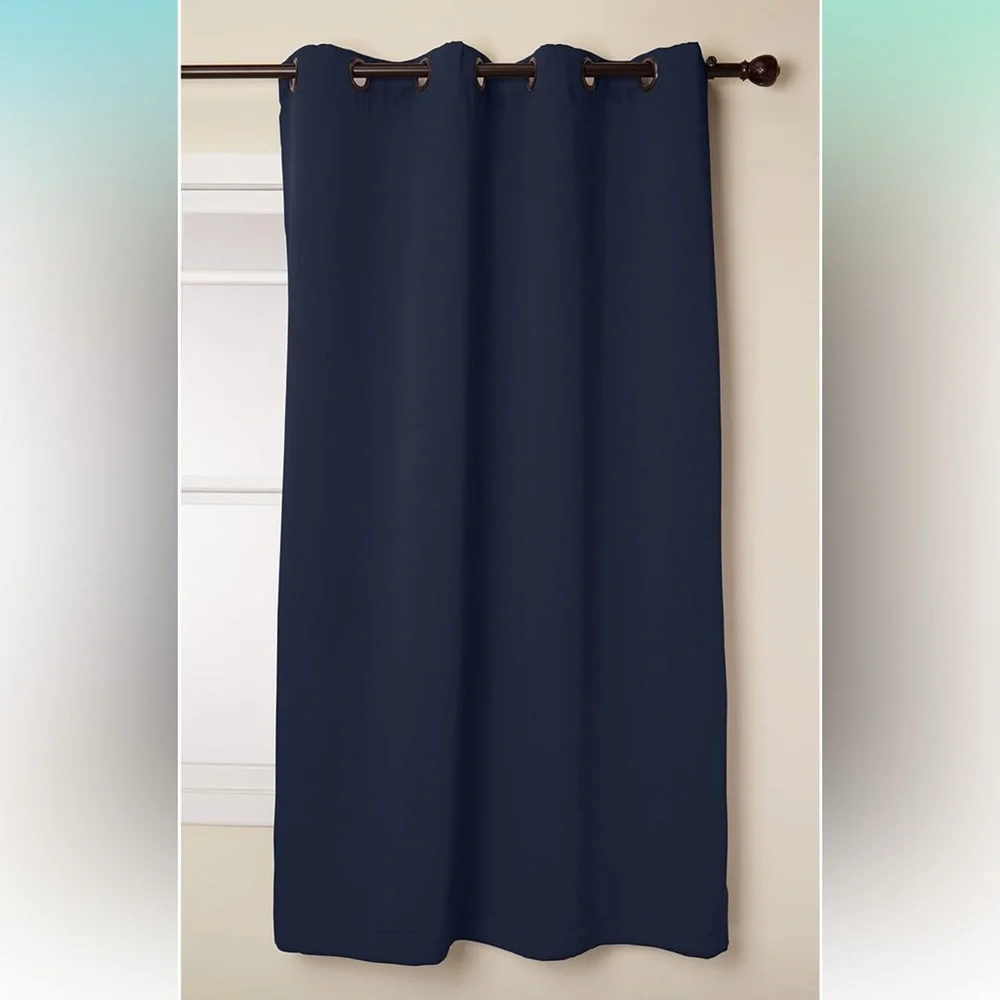Elegant Navy Blue blackout Curtains (3 panels)